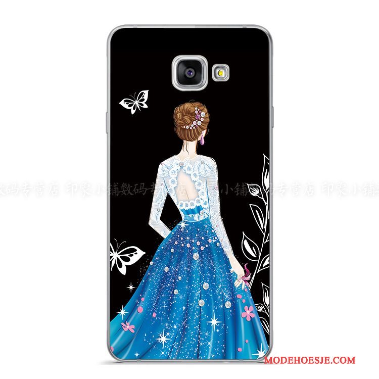 Hoesje Samsung Galaxy A8 Bescherming Anti-falltelefoon, Hoes Samsung Galaxy A8 Zacht Purper Dun