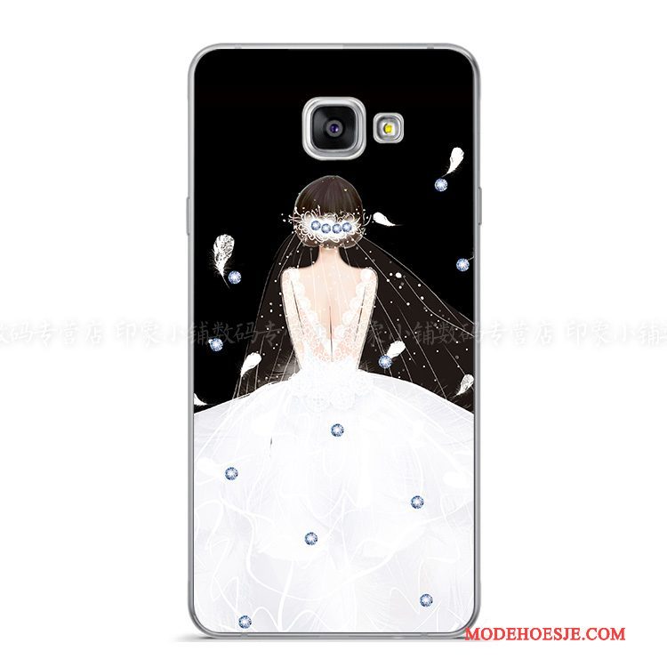 Hoesje Samsung Galaxy A8 Bescherming Anti-falltelefoon, Hoes Samsung Galaxy A8 Zacht Purper Dun