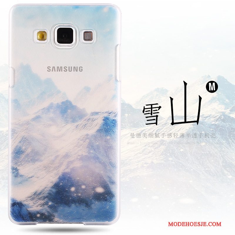 Hoesje Samsung Galaxy A8 Geschilderd Hard Groen, Hoes Samsung Galaxy A8 Bescherming Telefoon Schrobben