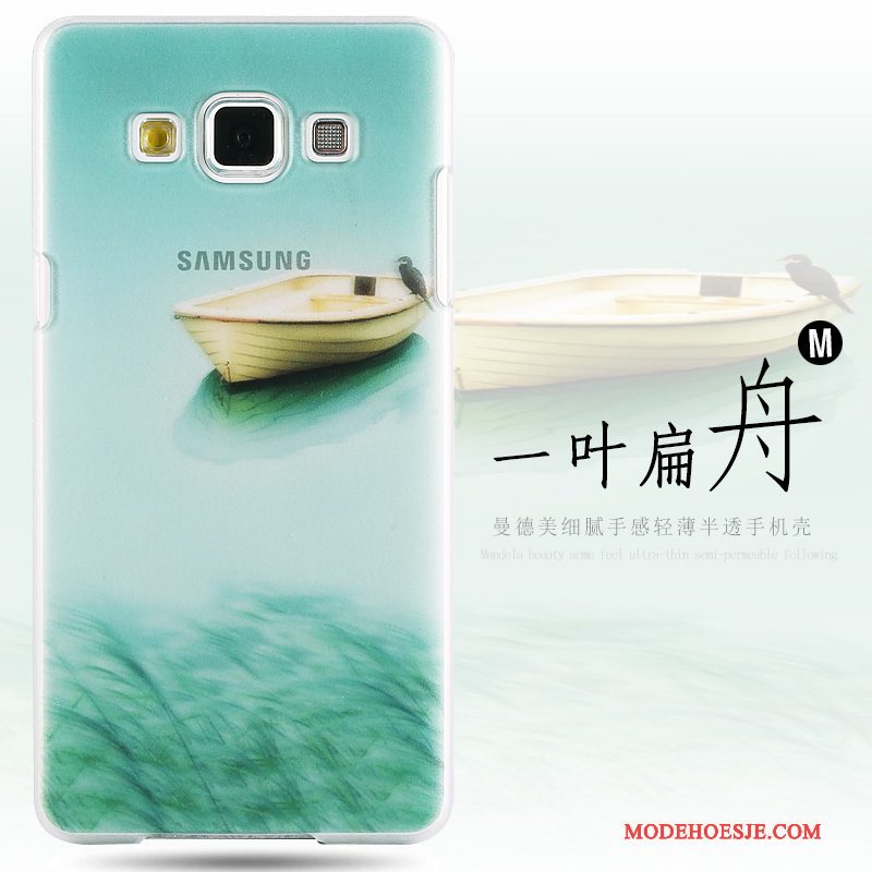 Hoesje Samsung Galaxy A8 Geschilderd Hard Groen, Hoes Samsung Galaxy A8 Bescherming Telefoon Schrobben
