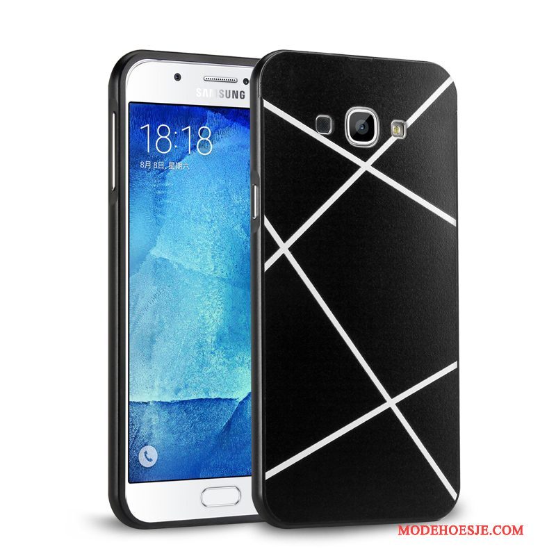 Hoesje Samsung Galaxy A8 Metaal Anti-fall Omlijsting, Hoes Samsung Galaxy A8 Zilvertelefoon