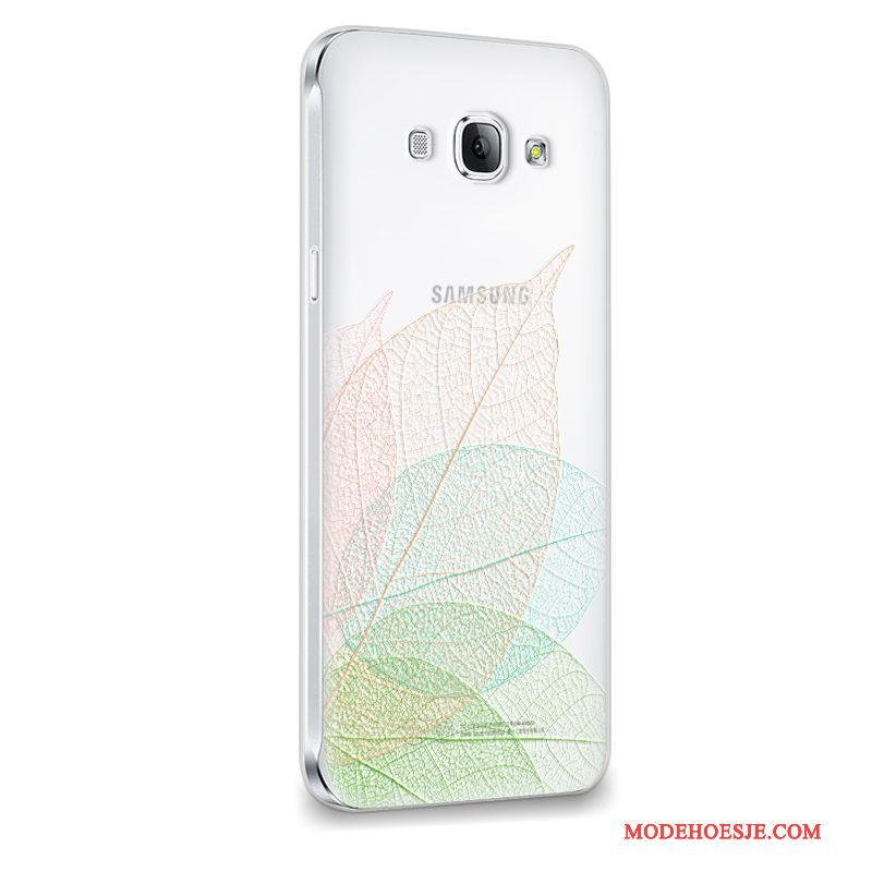 Hoesje Samsung Galaxy A8 Siliconen Anti-fall Purper, Hoes Samsung Galaxy A8 Zacht Licht Trend