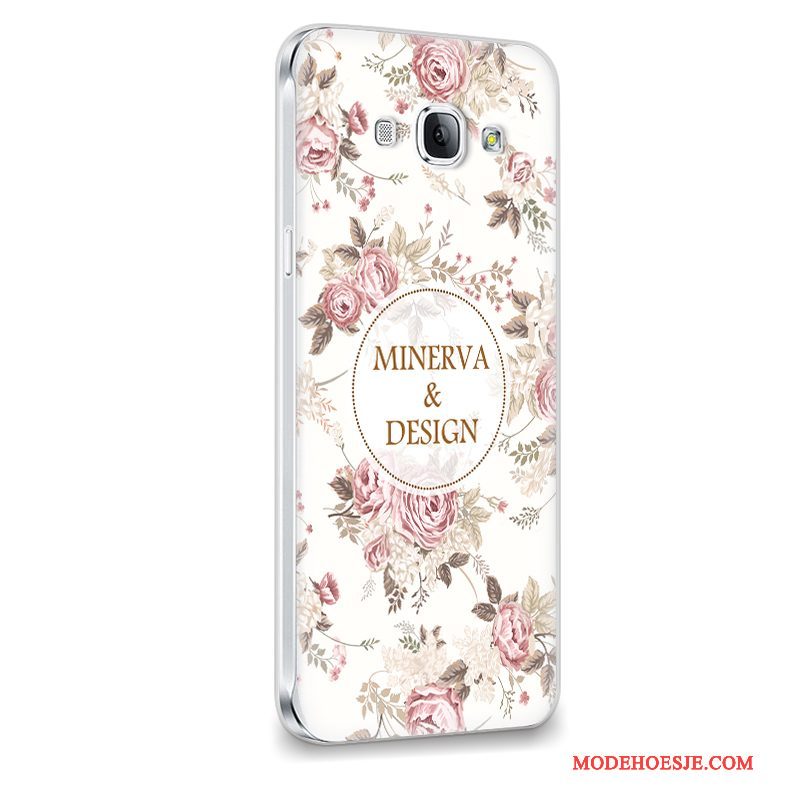 Hoesje Samsung Galaxy A8 Siliconen Anti-fall Purper, Hoes Samsung Galaxy A8 Zacht Licht Trend