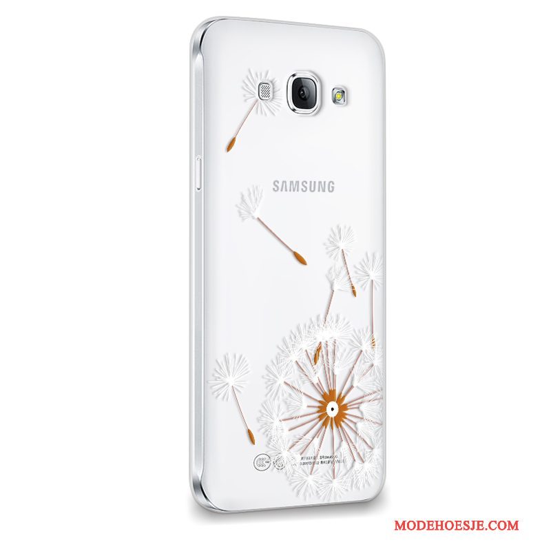 Hoesje Samsung Galaxy A8 Siliconen Anti-fall Purper, Hoes Samsung Galaxy A8 Zacht Licht Trend