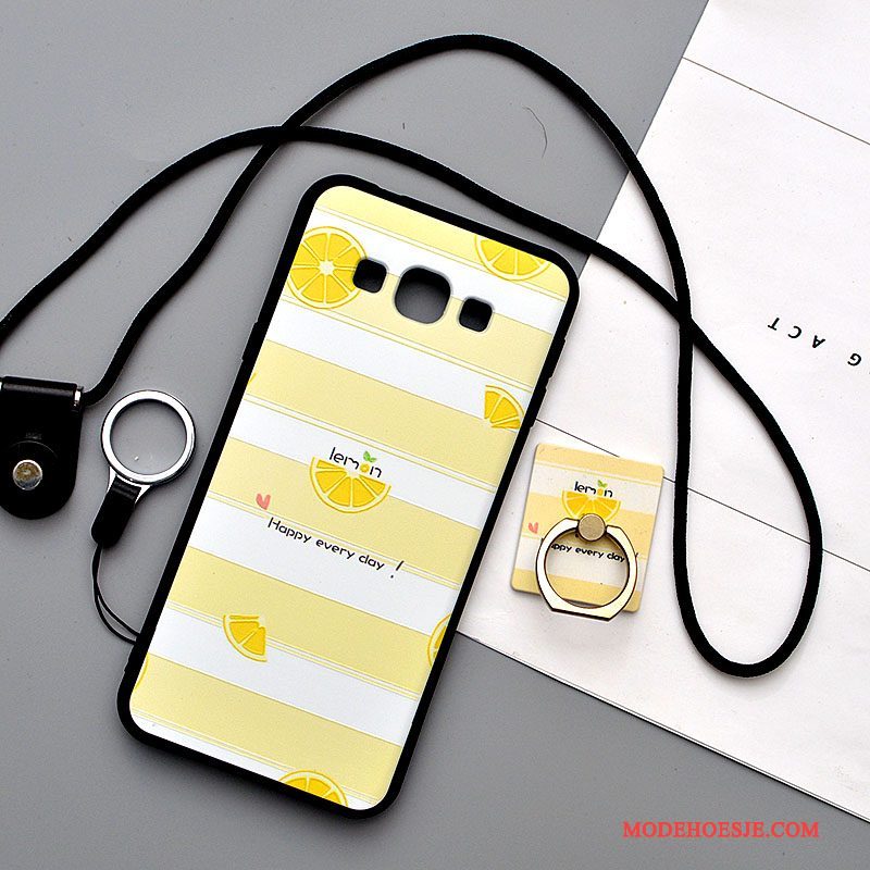 Hoesje Samsung Galaxy A8 Siliconen Groen Hanger, Hoes Samsung Galaxy A8 Bescherming Anti-fall Schrobben