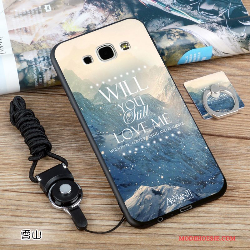 Hoesje Samsung Galaxy A8 Siliconen Schrobben Zwart, Hoes Samsung Galaxy A8 Zacht Europatelefoon