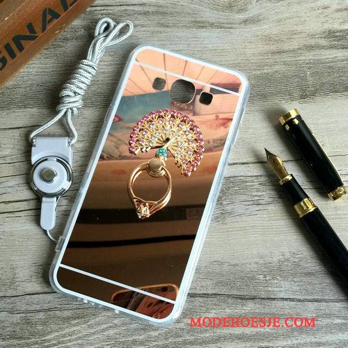 Hoesje Samsung Galaxy A8 Siliconen Spiegeltelefoon, Hoes Samsung Galaxy A8 Zacht Kwasten Trend