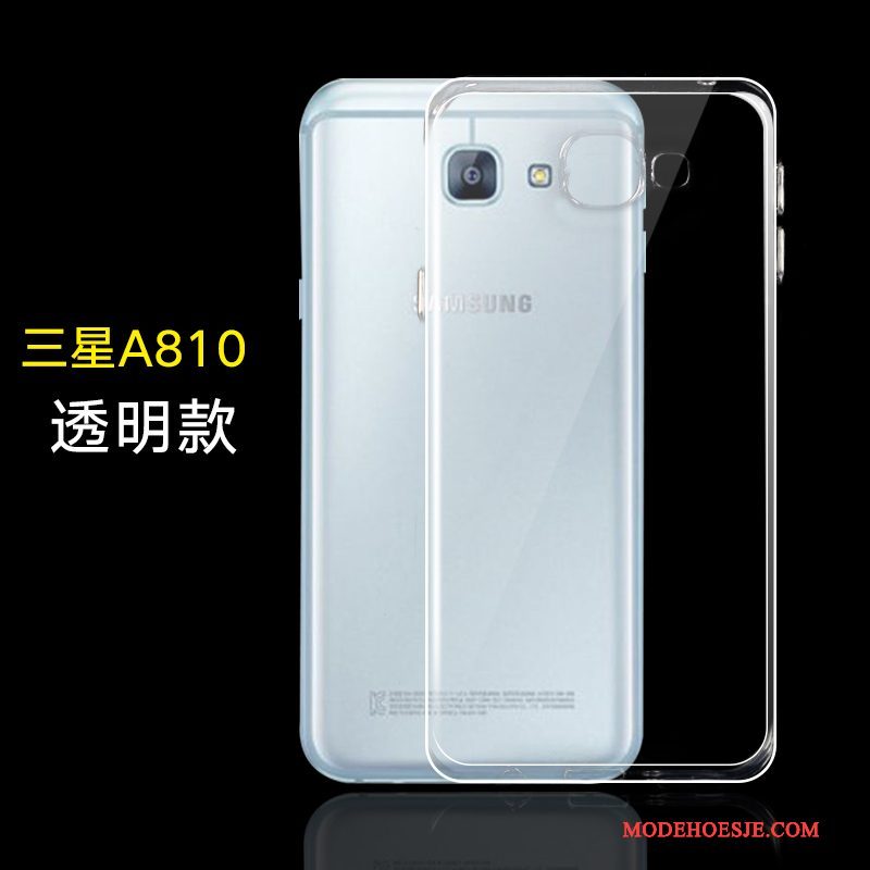 Hoesje Samsung Galaxy A8 Siliconen Trend Doorzichtig, Hoes Samsung Galaxy A8 Zacht Anti-fall Eenvoudige