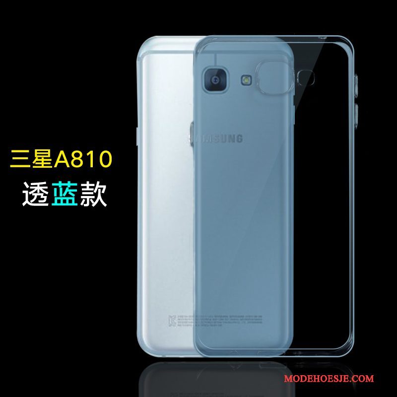 Hoesje Samsung Galaxy A8 Siliconen Trend Doorzichtig, Hoes Samsung Galaxy A8 Zacht Anti-fall Eenvoudige