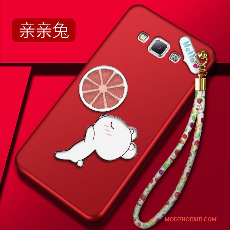 Hoesje Samsung Galaxy A8 Siliconen Trend Rood, Hoes Samsung Galaxy A8 Bescherming Dun Anti-fall