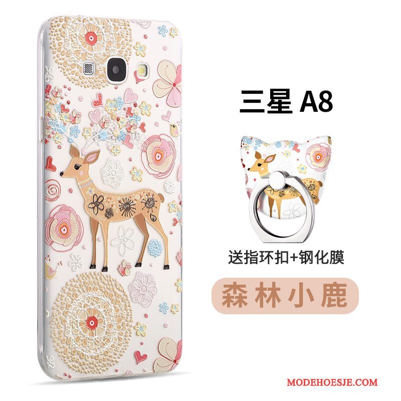 Hoesje Samsung Galaxy A8 Spotprent Anti-fall Trend, Hoes Samsung Galaxy A8 Zacht Persoonlijktelefoon