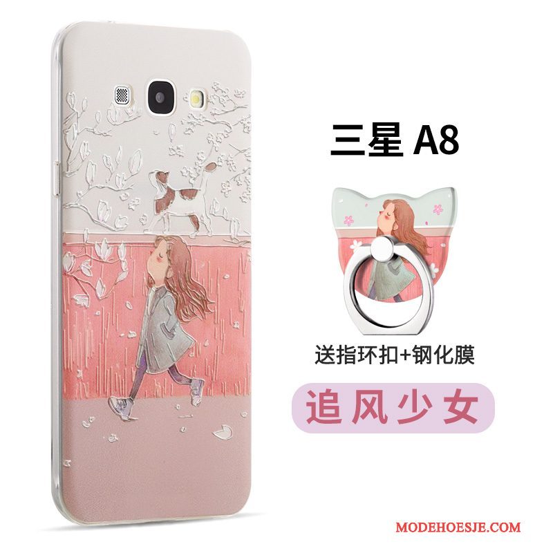 Hoesje Samsung Galaxy A8 Spotprent Anti-fall Trend, Hoes Samsung Galaxy A8 Zacht Persoonlijktelefoon