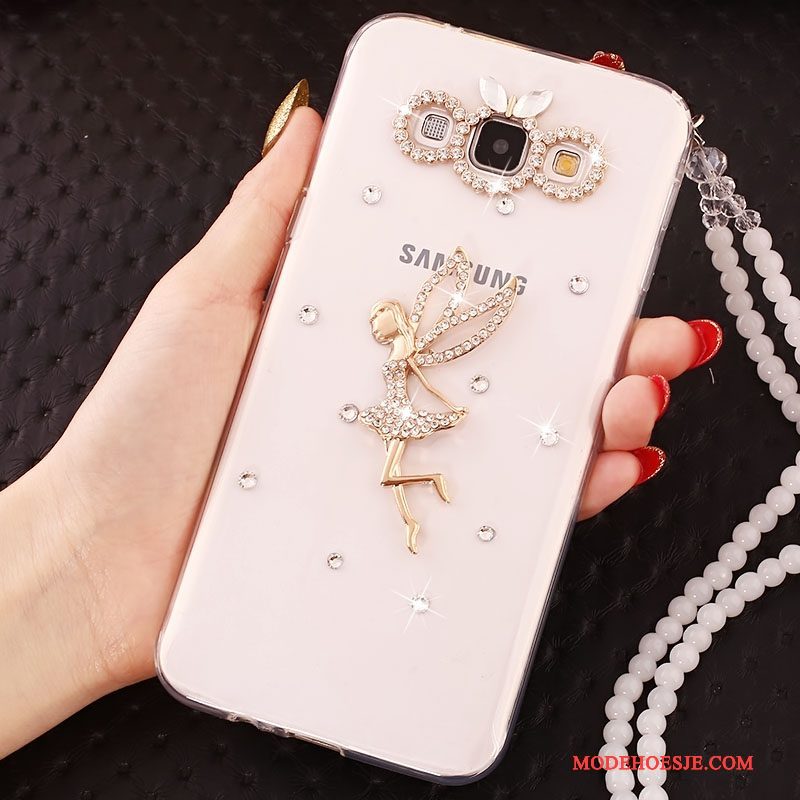 Hoesje Samsung Galaxy A8 Spotprent Telefoon Mooie, Hoes Samsung Galaxy A8 Siliconen Goud Anti-fall