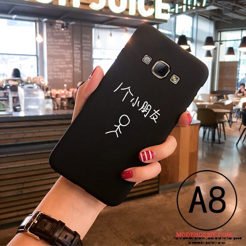 Hoesje Samsung Galaxy A8 Spotprent Trendtelefoon, Hoes Samsung Galaxy A8 Zacht Dun Schrobben