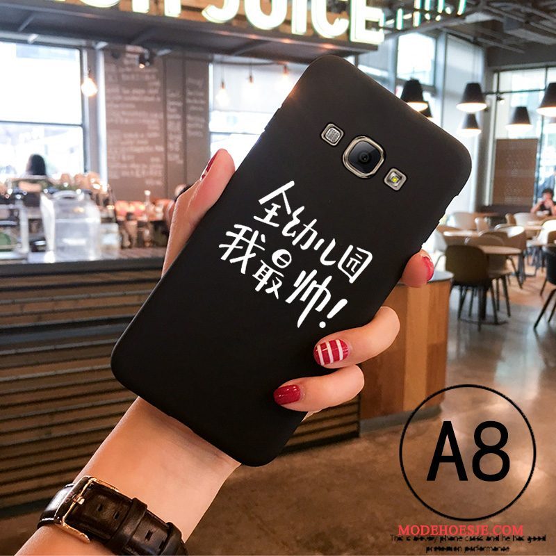 Hoesje Samsung Galaxy A8 Spotprent Trendtelefoon, Hoes Samsung Galaxy A8 Zacht Dun Schrobben