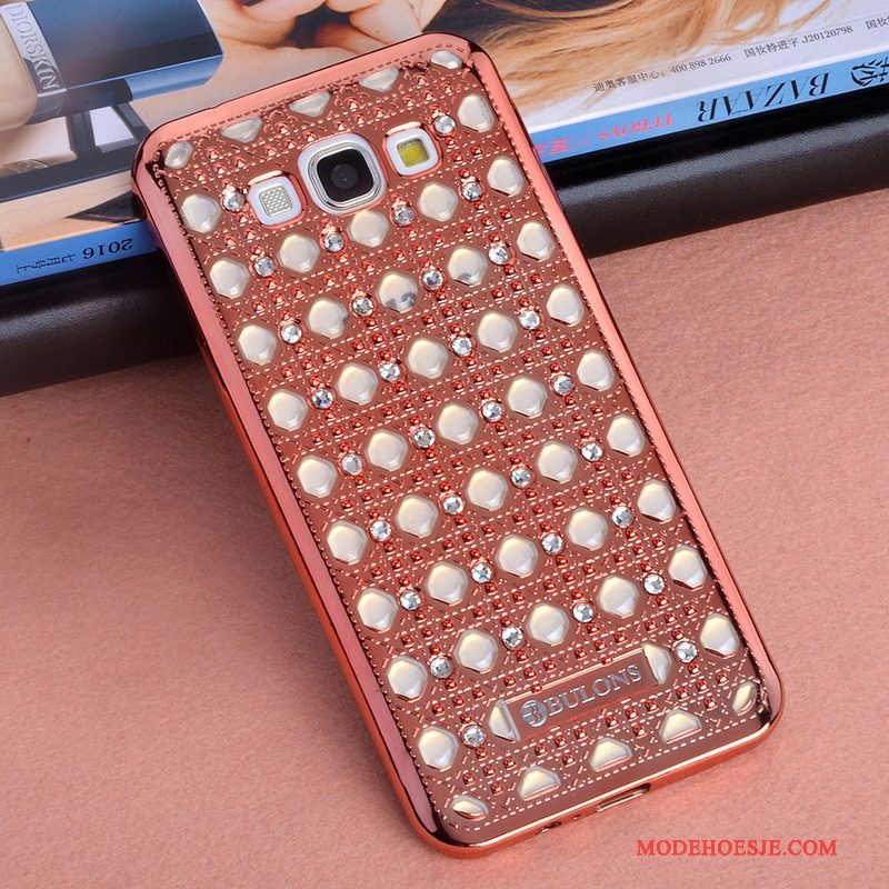 Hoesje Samsung Galaxy A8 Strass Anti-fall Hanger, Hoes Samsung Galaxy A8 Bescherming Telefoon Goud