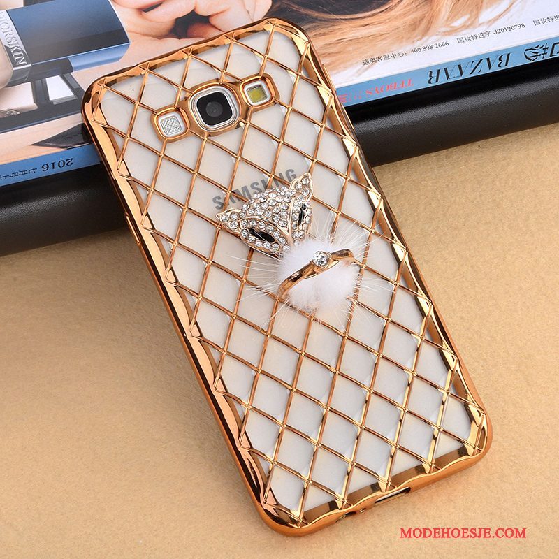 Hoesje Samsung Galaxy A8 Strass Anti-fall Hanger, Hoes Samsung Galaxy A8 Bescherming Telefoon Goud