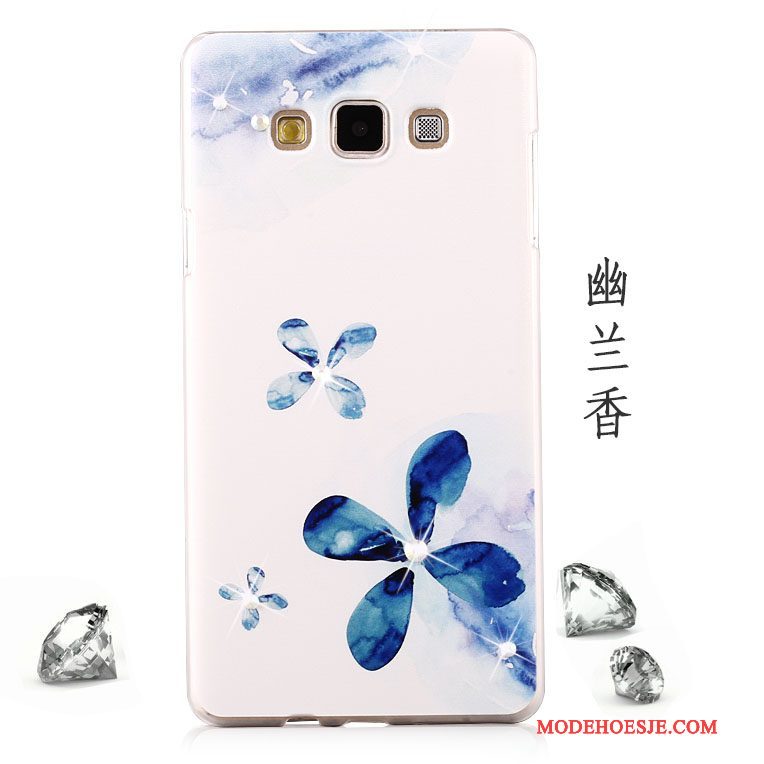 Hoesje Samsung Galaxy A8 Strass Purper Licht, Hoes Samsung Galaxy A8 Bescherming Mesh Hard