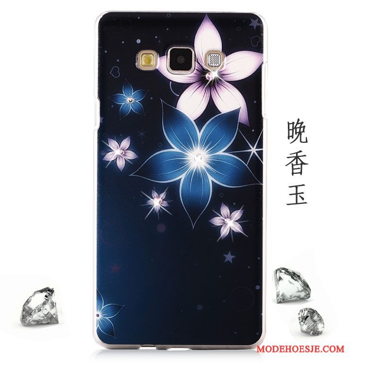 Hoesje Samsung Galaxy A8 Strass Purper Licht, Hoes Samsung Galaxy A8 Bescherming Mesh Hard