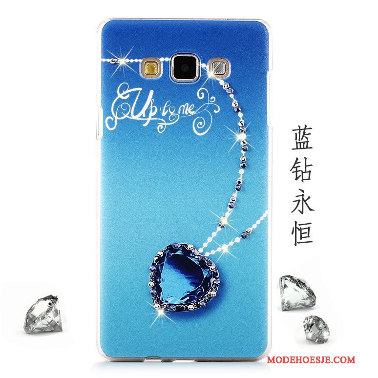 Hoesje Samsung Galaxy A8 Strass Purper Licht, Hoes Samsung Galaxy A8 Bescherming Mesh Hard