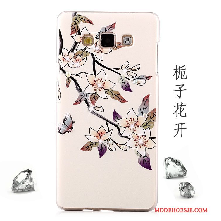 Hoesje Samsung Galaxy A8 Strass Purper Licht, Hoes Samsung Galaxy A8 Bescherming Mesh Hard