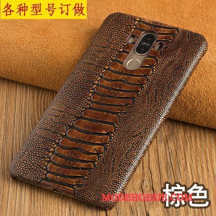 Hoesje Samsung Galaxy A8+ Vintage Licht Hard, Hoes Samsung Galaxy A8+ Leer Telefoon Persoonlijk