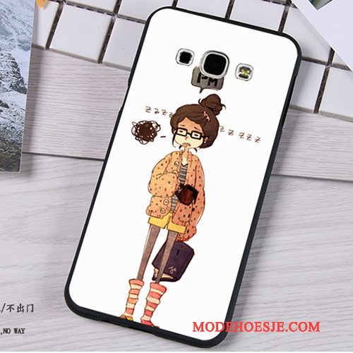 Hoesje Samsung Galaxy A8 Zacht Anti-fall Roze, Hoes Samsung Galaxy A8 Bescherming Lichttelefoon