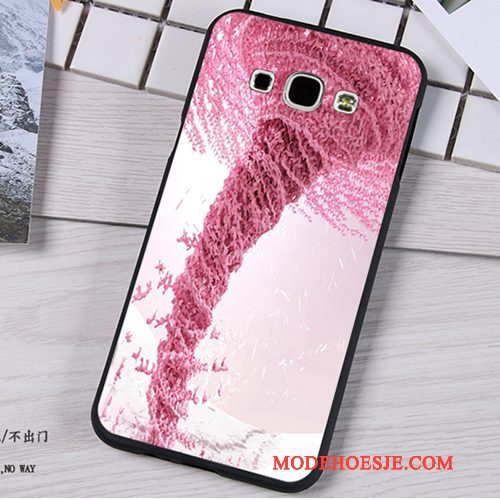 Hoesje Samsung Galaxy A8 Zacht Anti-fall Roze, Hoes Samsung Galaxy A8 Bescherming Lichttelefoon