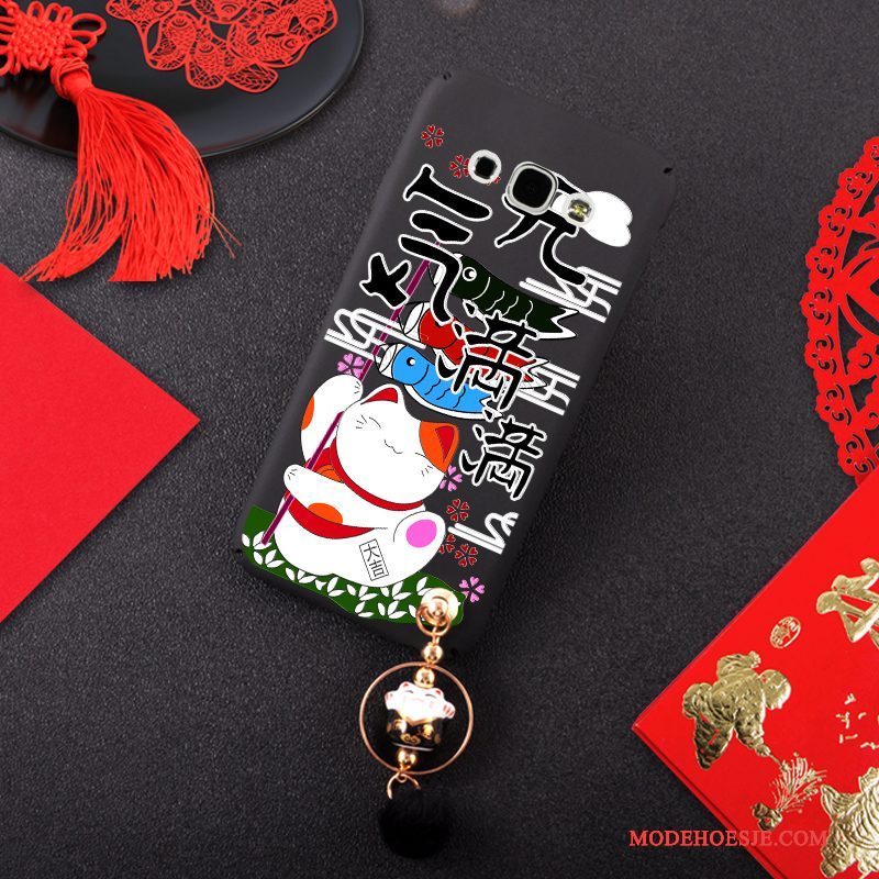 Hoesje Samsung Galaxy A8 Zacht Hanger Schrobben, Hoes Samsung Galaxy A8 Zakken Kat Rood