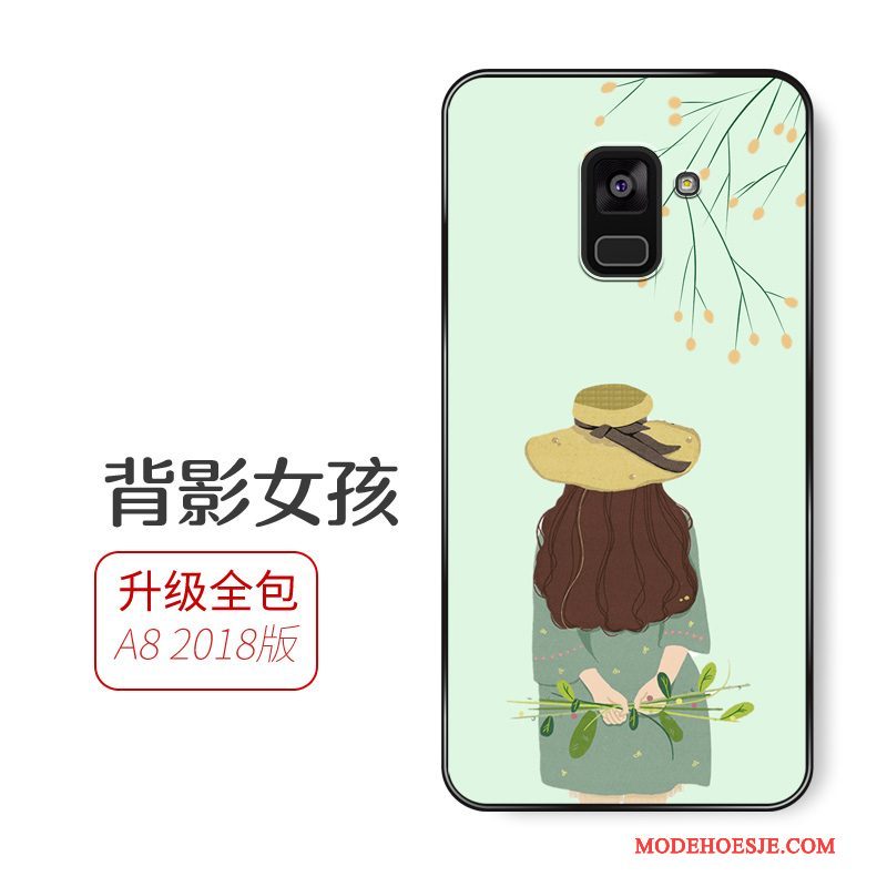 Hoesje Samsung Galaxy A8+ Zacht Lichttelefoon, Hoes Samsung Galaxy A8+ Bescherming Anti-fall Dun