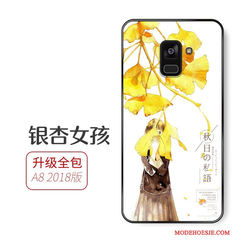 Hoesje Samsung Galaxy A8+ Zacht Lichttelefoon, Hoes Samsung Galaxy A8+ Bescherming Anti-fall Dun