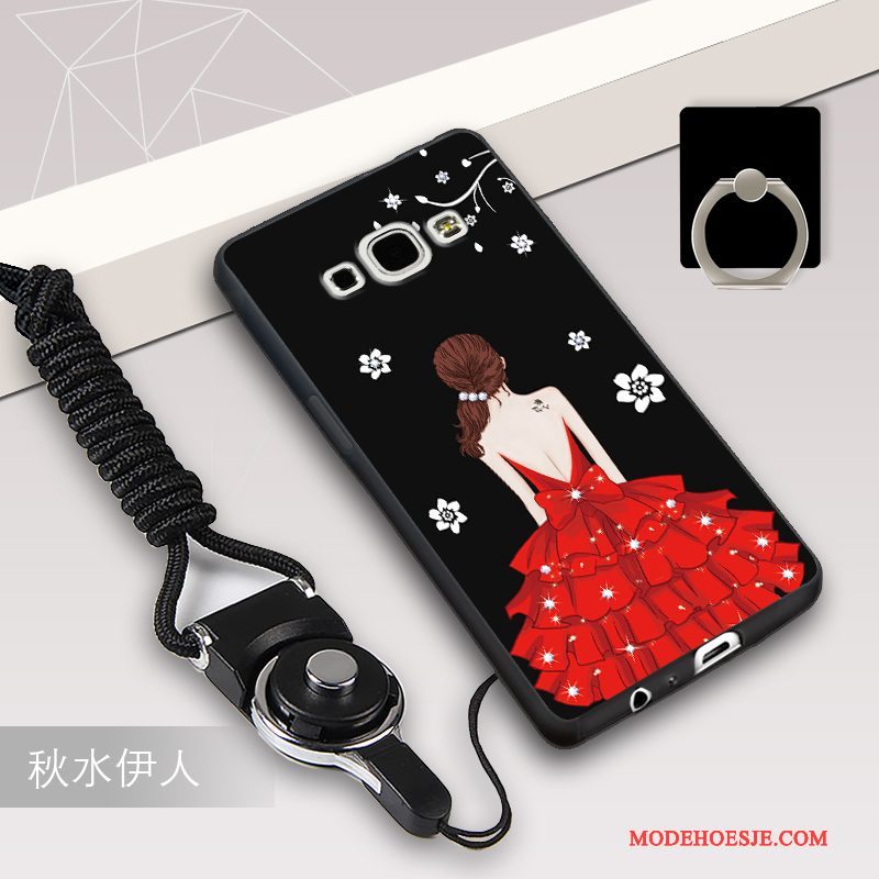 Hoesje Samsung Galaxy A8 Zacht Roodtelefoon, Hoes Samsung Galaxy A8 Bescherming Trend Hanger