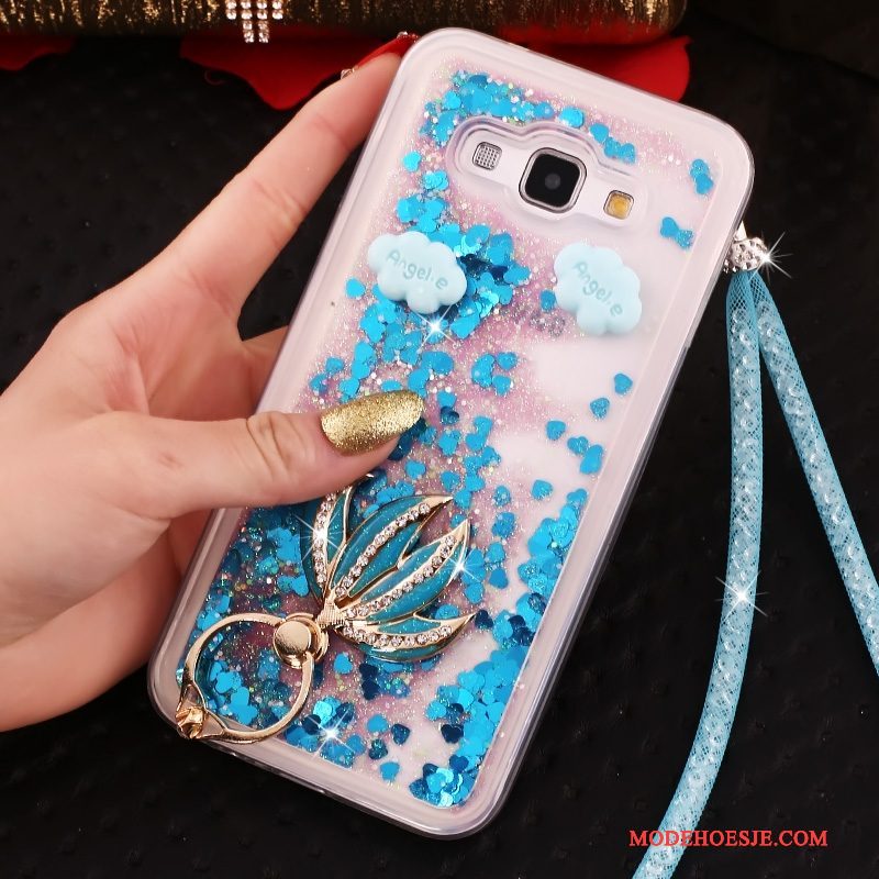 Hoesje Samsung Galaxy A8 Zacht Rozetelefoon, Hoes Samsung Galaxy A8 Strass Hanger