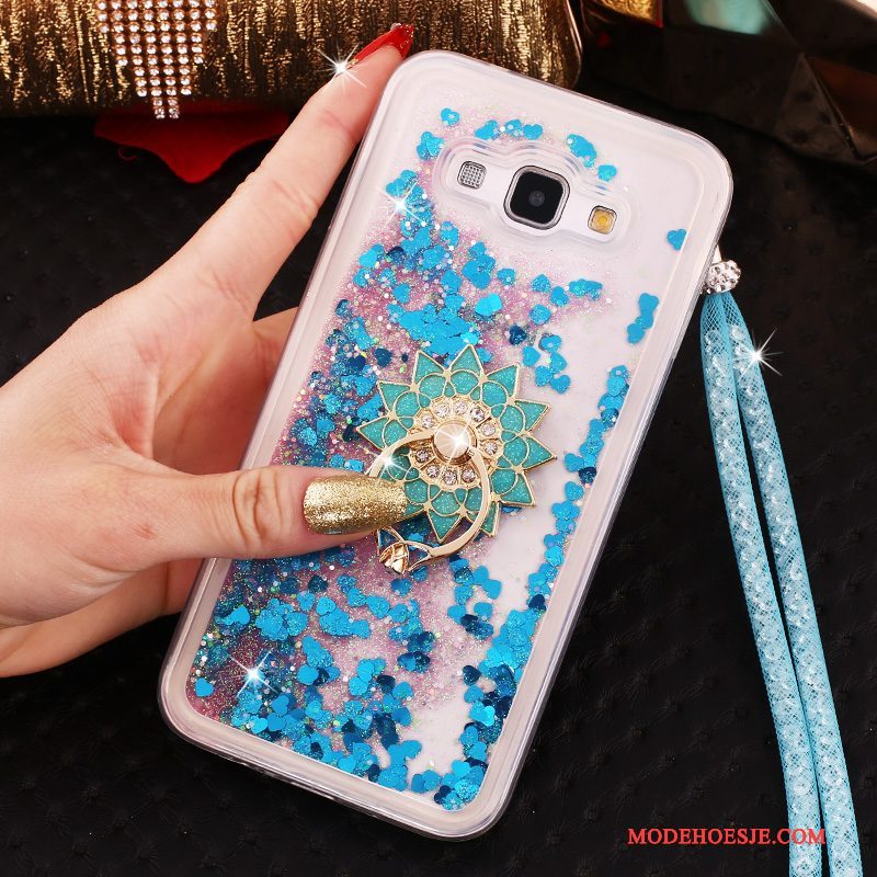 Hoesje Samsung Galaxy A8 Zacht Rozetelefoon, Hoes Samsung Galaxy A8 Strass Hanger