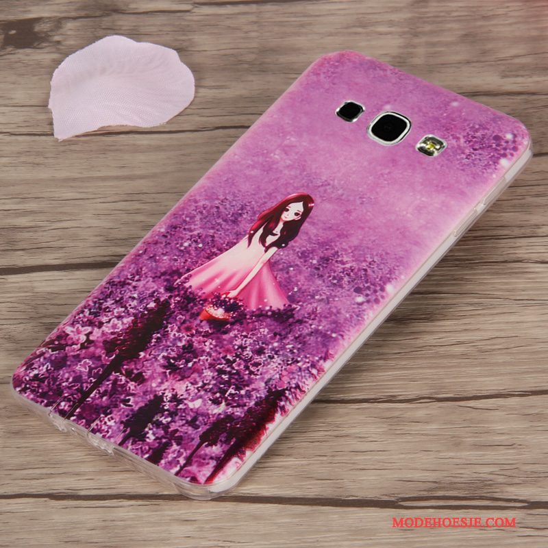 Hoesje Samsung Galaxy A8 Zacht Trend Anti-fall, Hoes Samsung Galaxy A8 Kleur Telefoon