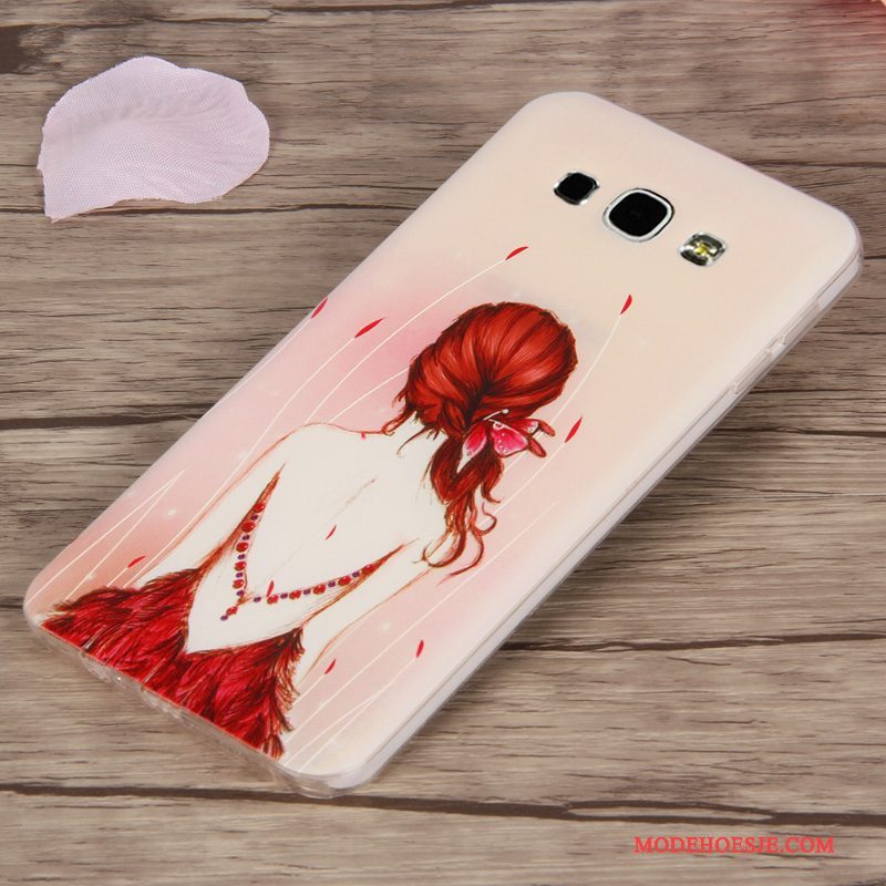 Hoesje Samsung Galaxy A8 Zacht Trend Anti-fall, Hoes Samsung Galaxy A8 Kleur Telefoon