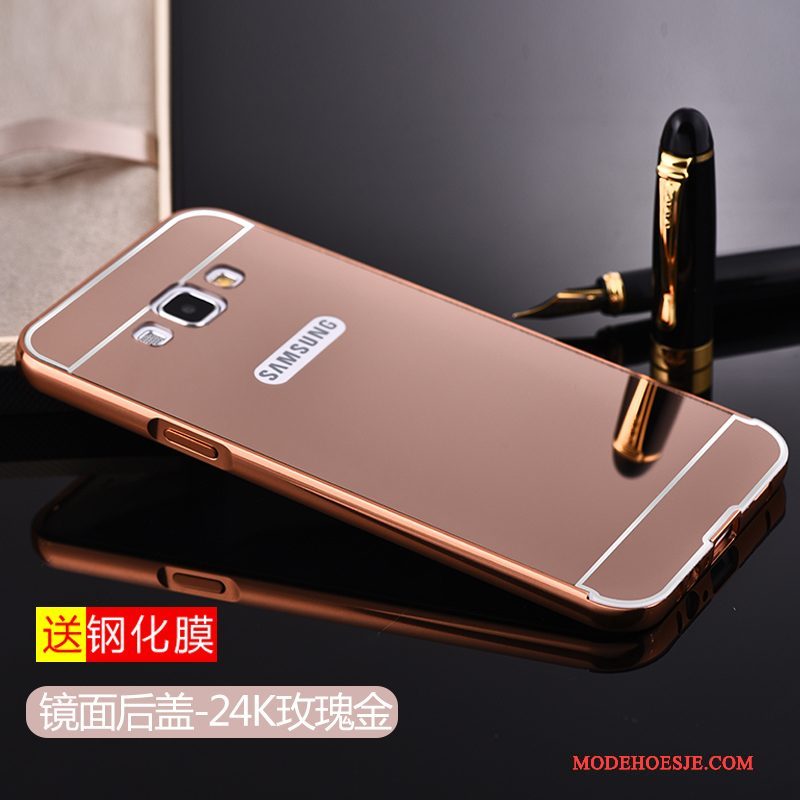 Hoesje Samsung Galaxy A8 Zakken Achterklep Zilver, Hoes Samsung Galaxy A8 Metaal Trendtelefoon