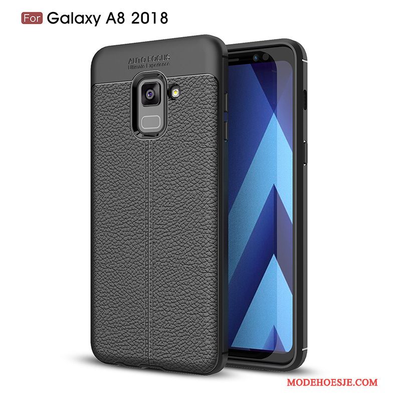 Hoesje Samsung Galaxy A8+ Zakken Eenvoudige Bedrijf, Hoes Samsung Galaxy A8+ Bescherming Telefoon Anti-fall