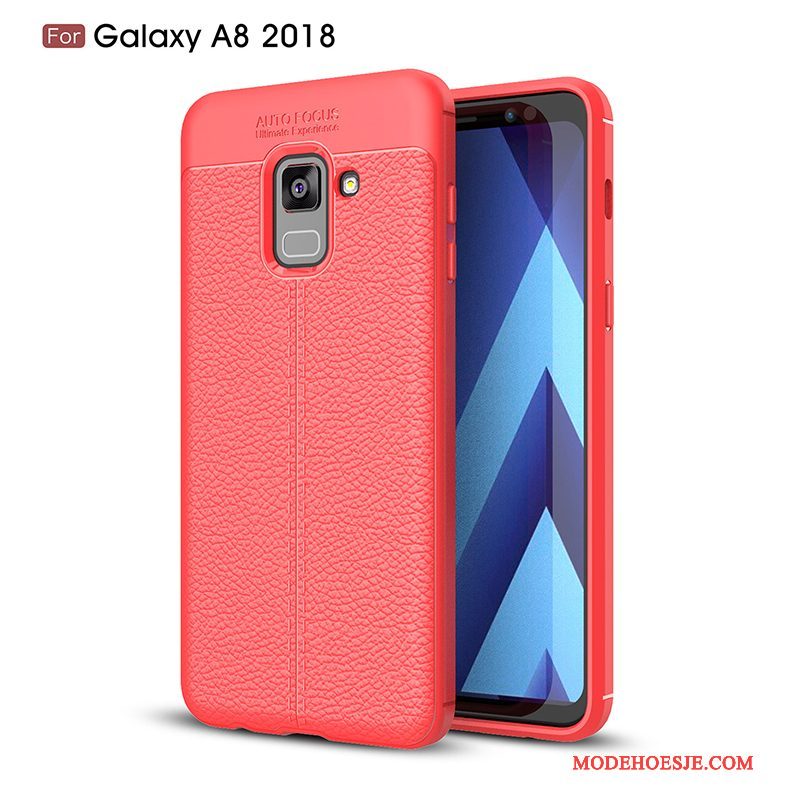 Hoesje Samsung Galaxy A8+ Zakken Eenvoudige Bedrijf, Hoes Samsung Galaxy A8+ Bescherming Telefoon Anti-fall