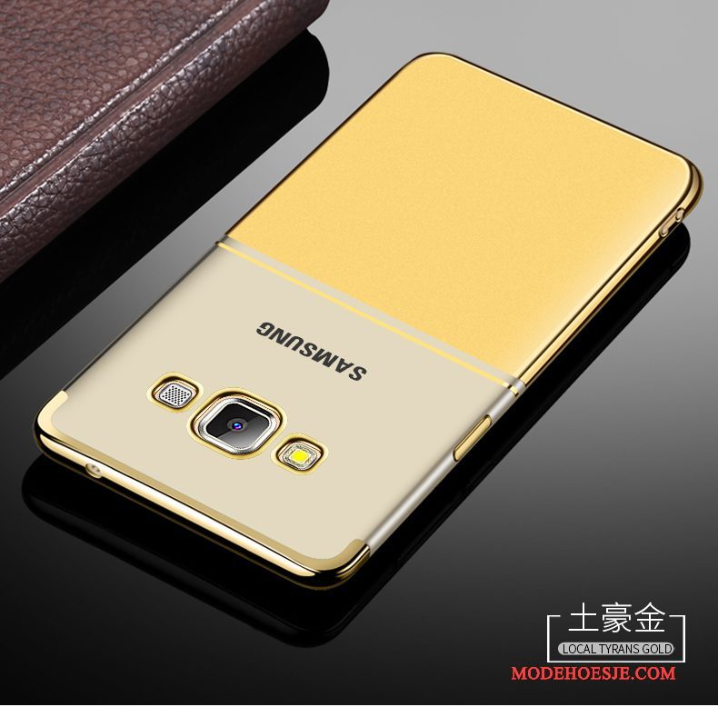 Hoesje Samsung Galaxy A8 Zakken Geel Hard, Hoes Samsung Galaxy A8 Bescherming Schrobbentelefoon