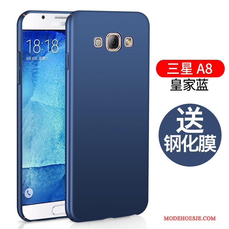 Hoesje Samsung Galaxy A8 Zakken Hardtelefoon, Hoes Samsung Galaxy A8 Siliconen Eenvoudige Rood