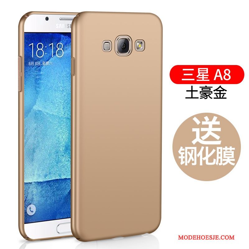 Hoesje Samsung Galaxy A8 Zakken Hardtelefoon, Hoes Samsung Galaxy A8 Siliconen Eenvoudige Rood