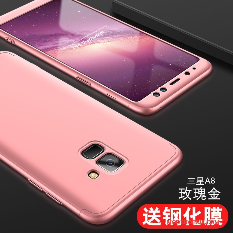 Hoesje Samsung Galaxy A8+ Zakken Persoonlijk Anti-fall, Hoes Samsung Galaxy A8+ Kleur Dun Trend