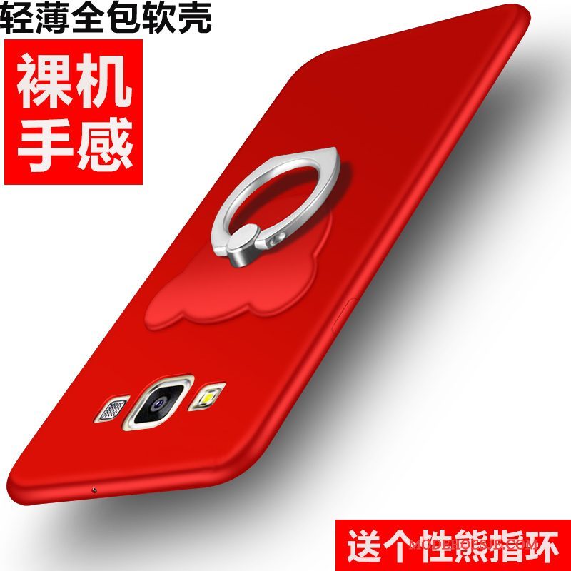 Hoesje Samsung Galaxy A8 Zakken Schrobbentelefoon, Hoes Samsung Galaxy A8 Siliconen Rood Anti-fall