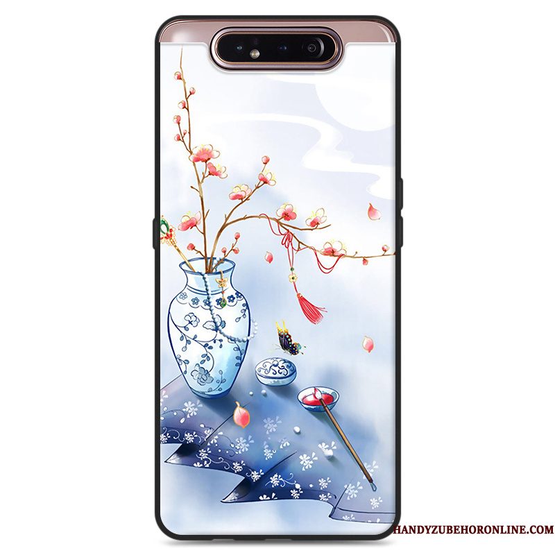 Hoesje Samsung Galaxy A80 Zacht Nieuw Grijs, Hoes Samsung Galaxy A80 Bescherming Wind Chinese Stijl