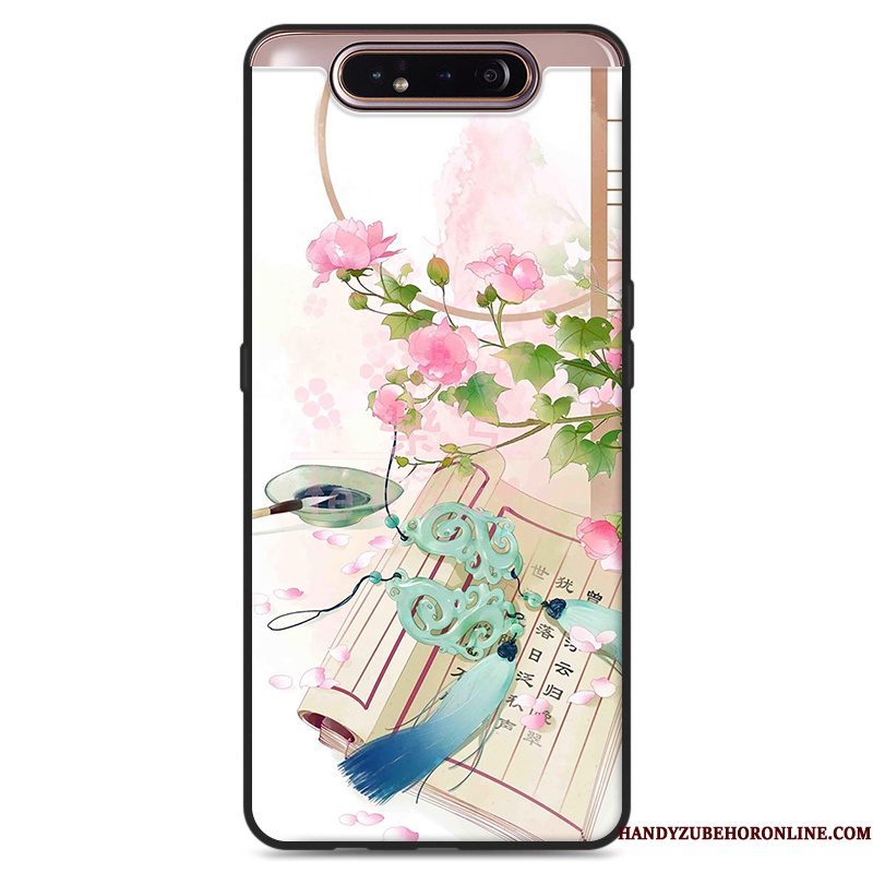 Hoesje Samsung Galaxy A80 Zacht Nieuw Grijs, Hoes Samsung Galaxy A80 Bescherming Wind Chinese Stijl