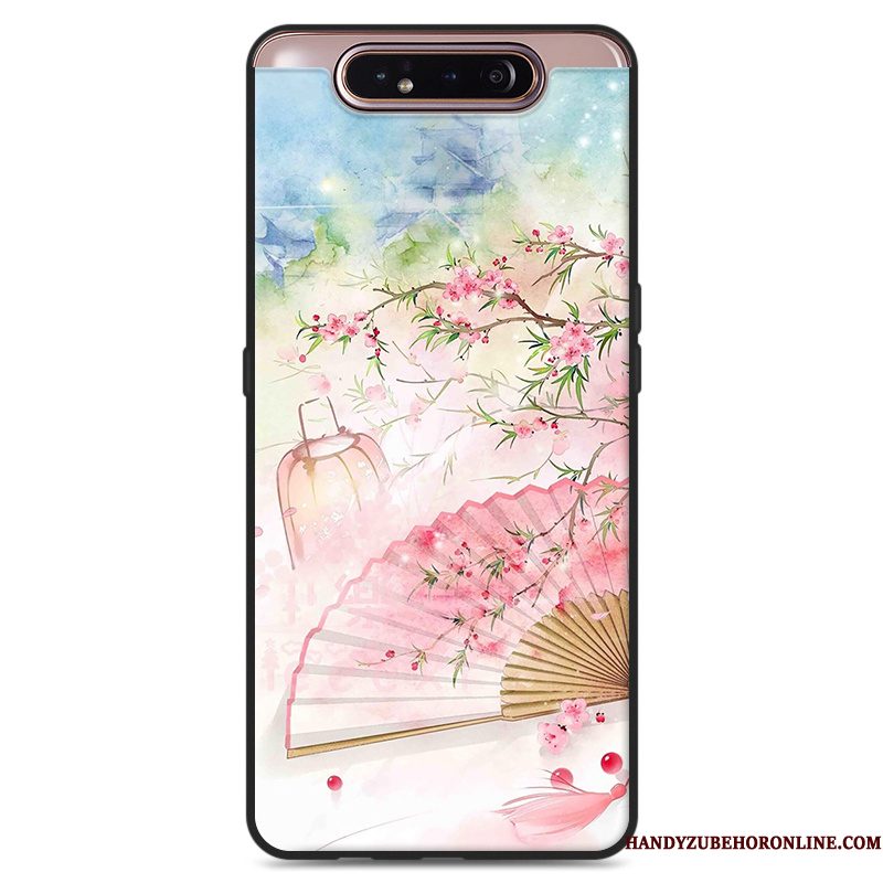 Hoesje Samsung Galaxy A80 Zacht Nieuw Grijs, Hoes Samsung Galaxy A80 Bescherming Wind Chinese Stijl