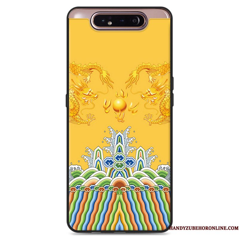 Hoesje Samsung Galaxy A80 Zacht Persoonlijk Lovers, Hoes Samsung Galaxy A80 Siliconen Grijstelefoon