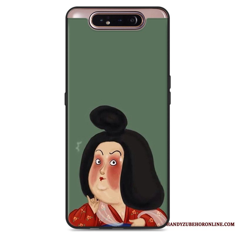 Hoesje Samsung Galaxy A80 Zacht Persoonlijk Lovers, Hoes Samsung Galaxy A80 Siliconen Grijstelefoon