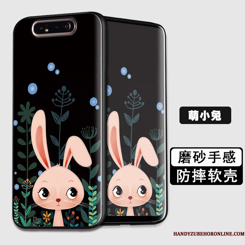 Hoesje Samsung Galaxy A80 Zakken Anti-fall Trend, Hoes Samsung Galaxy A80 Zacht Zwarttelefoon